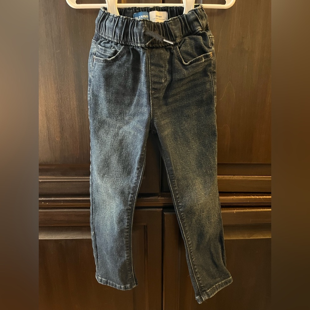 NWOT Old Navy Toddler Dark Denim Elastic Waist Skinny Jeans - Size 3